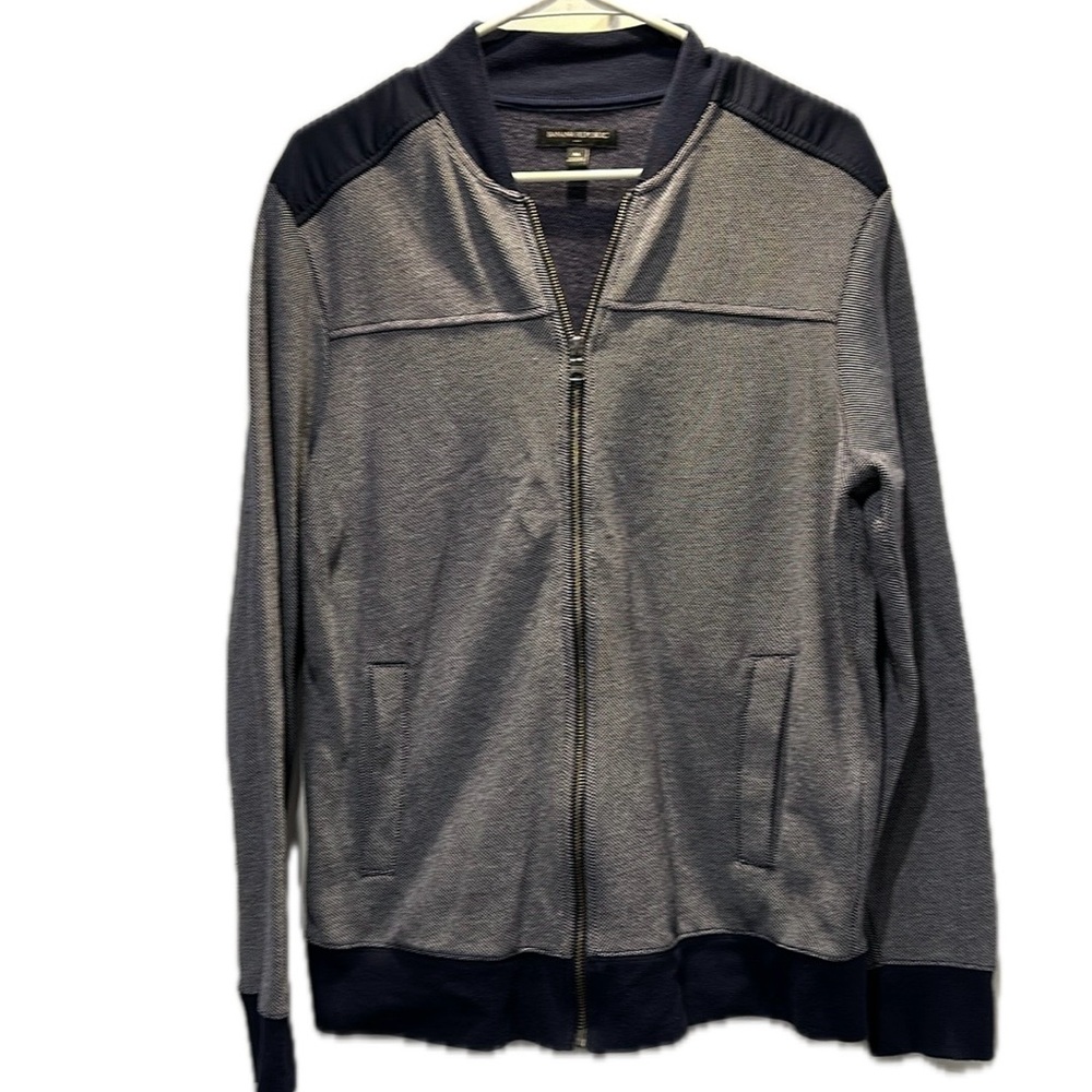 Banana Republic Navy and white Bomber Jacket, Size M